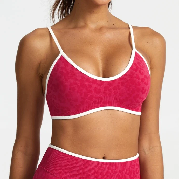SPARK Seamless Leopard-print Yoga Fitness Bra RXW3006-2