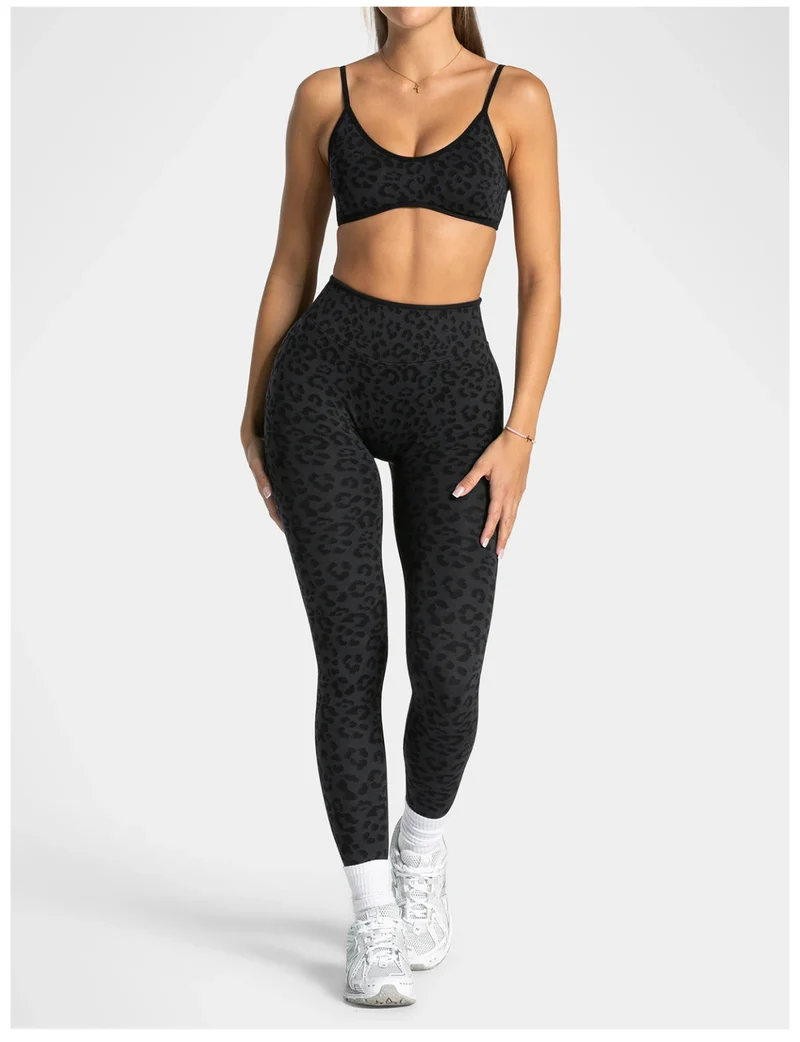 SPARK Seamless Leopard-print Yoga Fitness Bra RXW3006-2