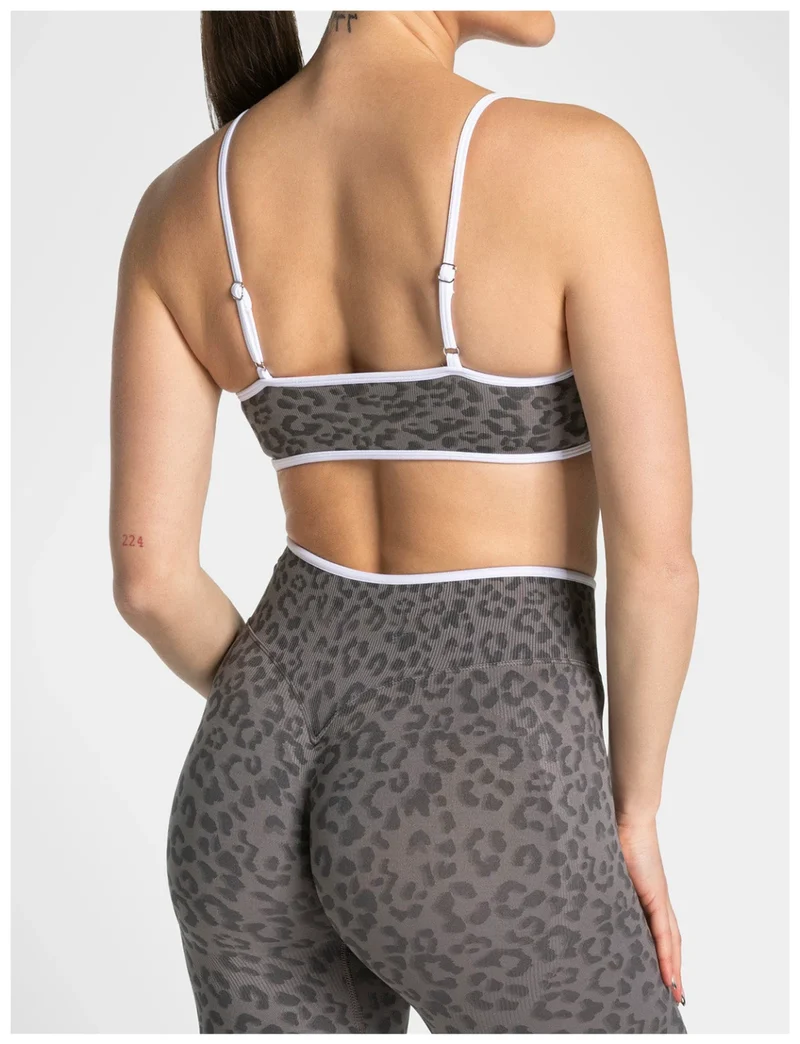 SPARK Seamless Leopard-print Yoga Fitness Bra RXW3006-2