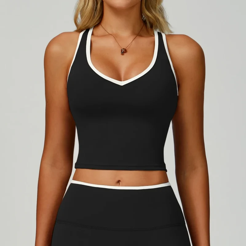 SPARK Women's Color Block Racerback Yoga Tank Top ZC9238
