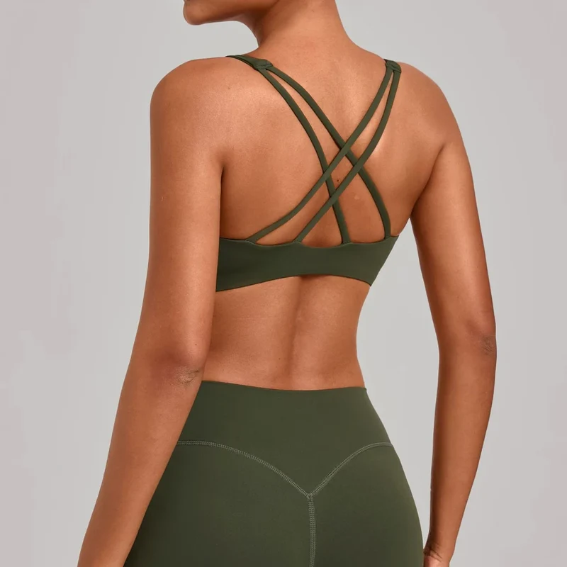 SPARK Outdoor Versatile Cross Back Yoga Sports Bra TF16786
