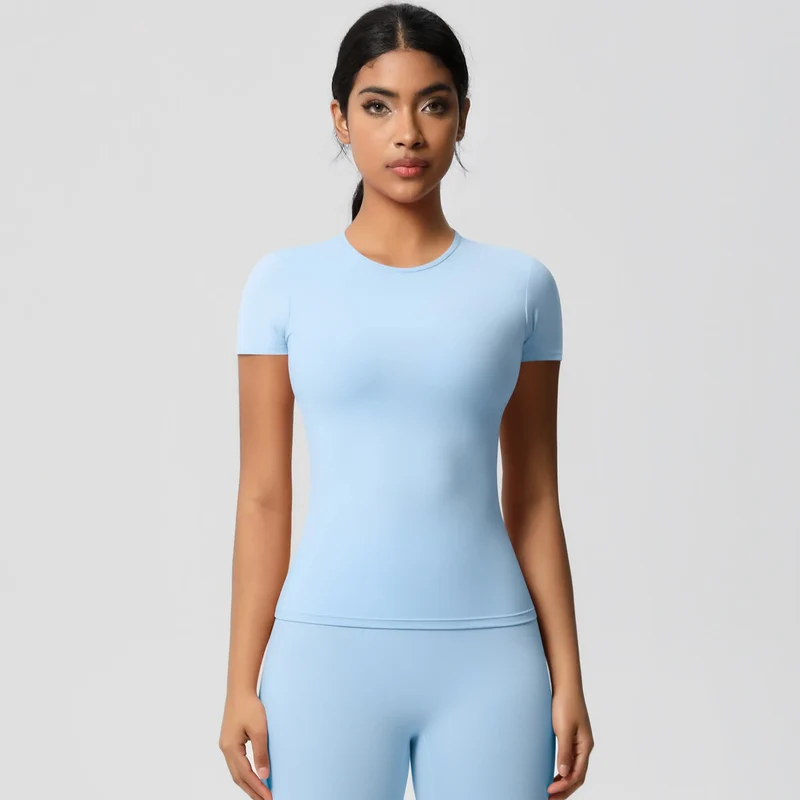 SPARK Normal Slim Yoga Short Sleeve Top LR7103