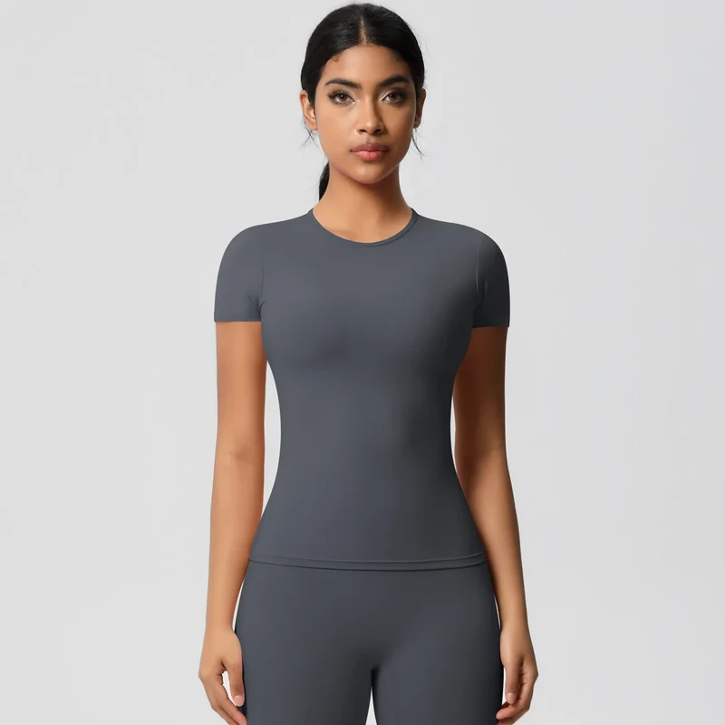 SPARK Normal Slim Yoga Short Sleeve Top LR7103