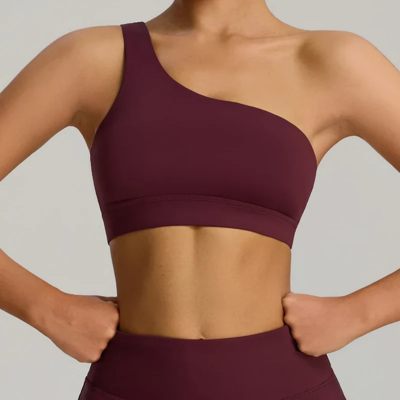 SPARK One-shoulder Shockproof Yoga Bra For Women FYD233