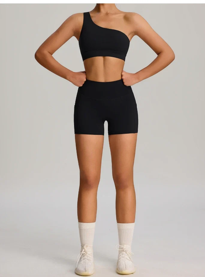 SPARK One-shoulder Shockproof Yoga Bra For Women FYD233