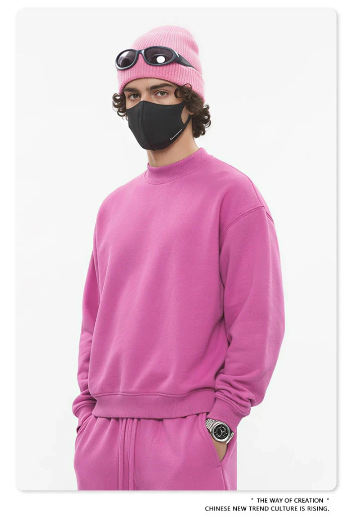 SPARK Half Turtleneck Loose Unisex Sweatshirt TH25810