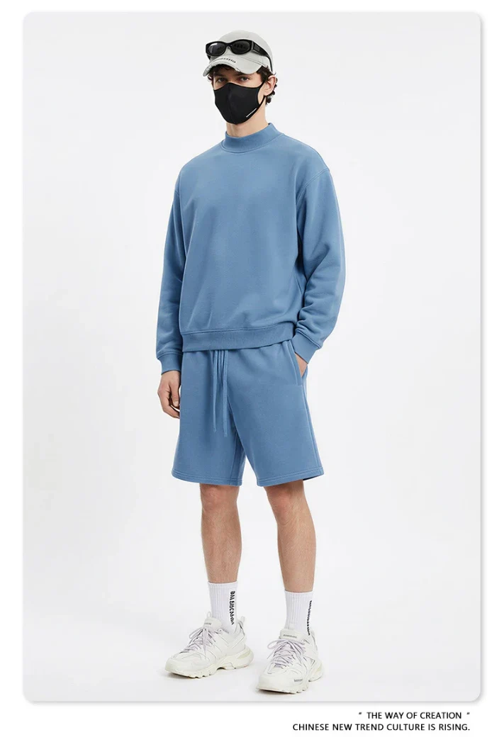 SPARK Half Turtleneck Loose Unisex Sweatshirt TH25810