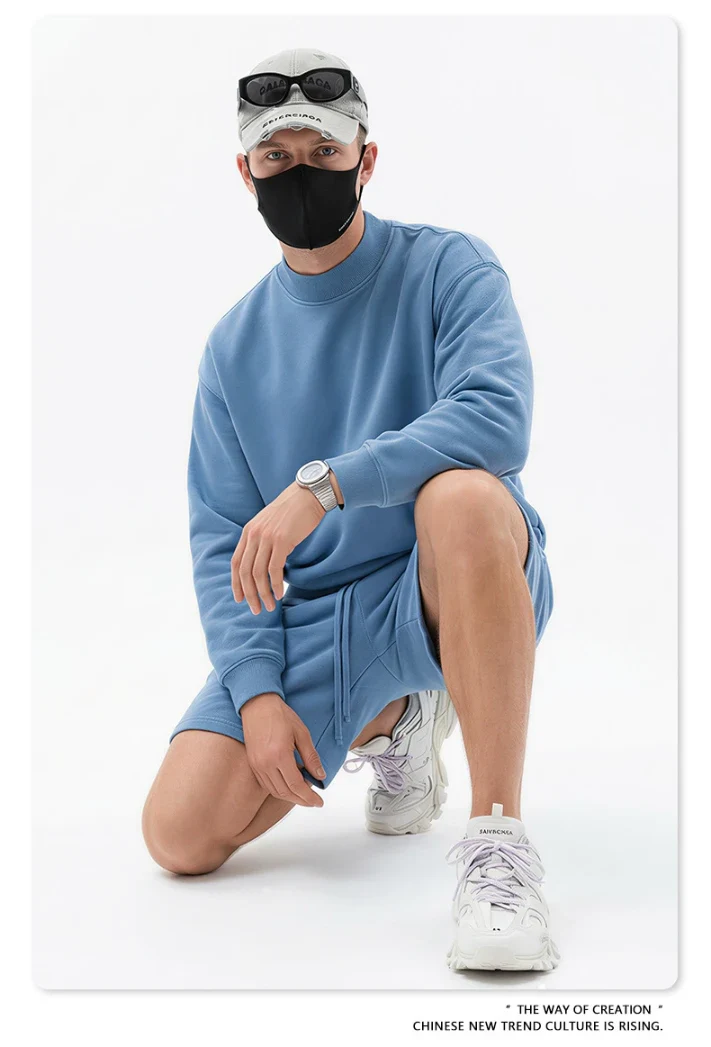SPARK Half Turtleneck Loose Unisex Sweatshirt TH25810
