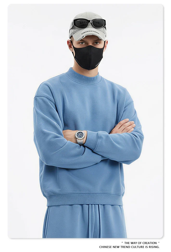 SPARK Half Turtleneck Loose Unisex Sweatshirt TH25810