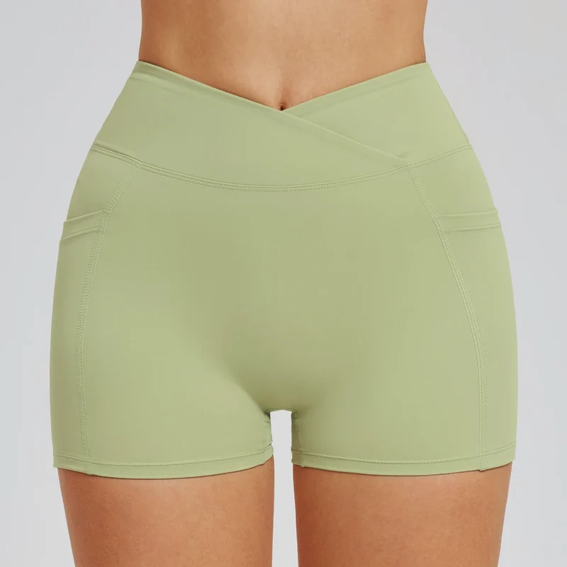 SPARK Cross High Waist Shorts for Women ZC2030