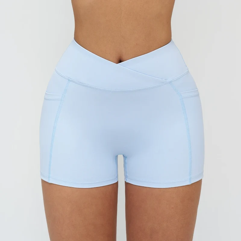 SPARK Cross High Waist Shorts for Women ZC2030