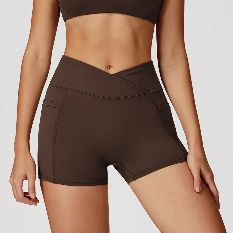 SPARK Cross High Waist Shorts for Women ZC2030