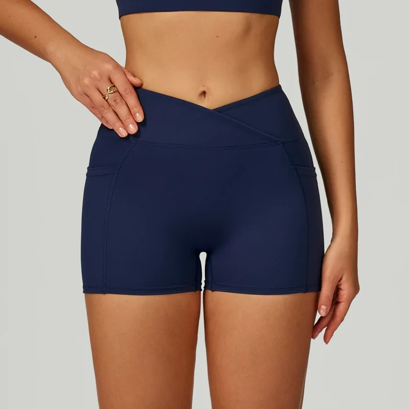 SPARK Cross High Waist Shorts for Women ZC2030