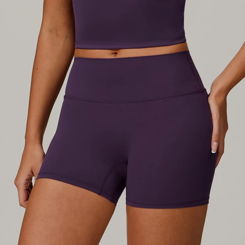 SPARK Simple High Waist Tummy Control Yoga Shorts ZC8519