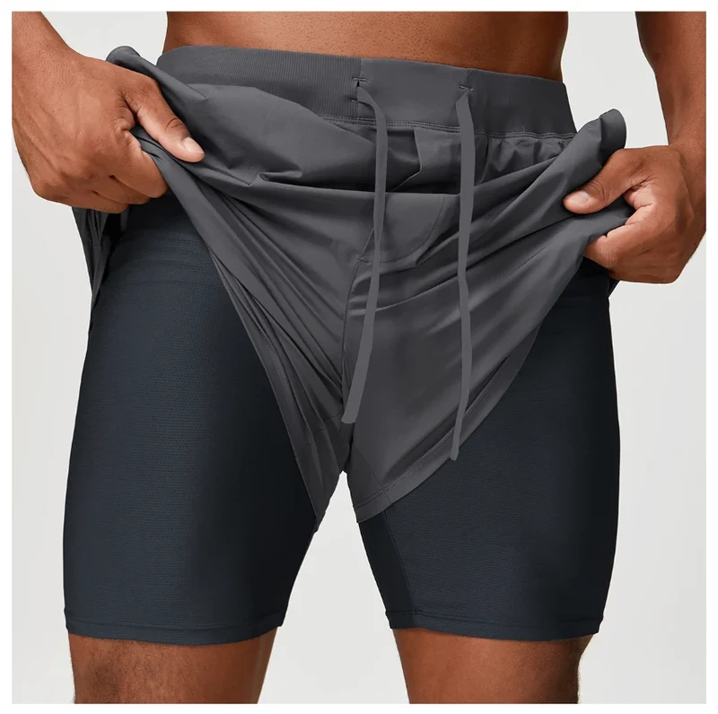 SPARK Men's Quick-drying Double Layer Athletic Shorts DD1182
