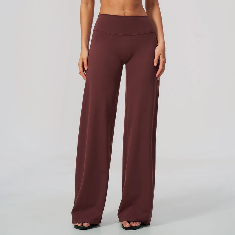 SPARK Brushed Slim-Fit Wide Leg Pants For Women ZC5529