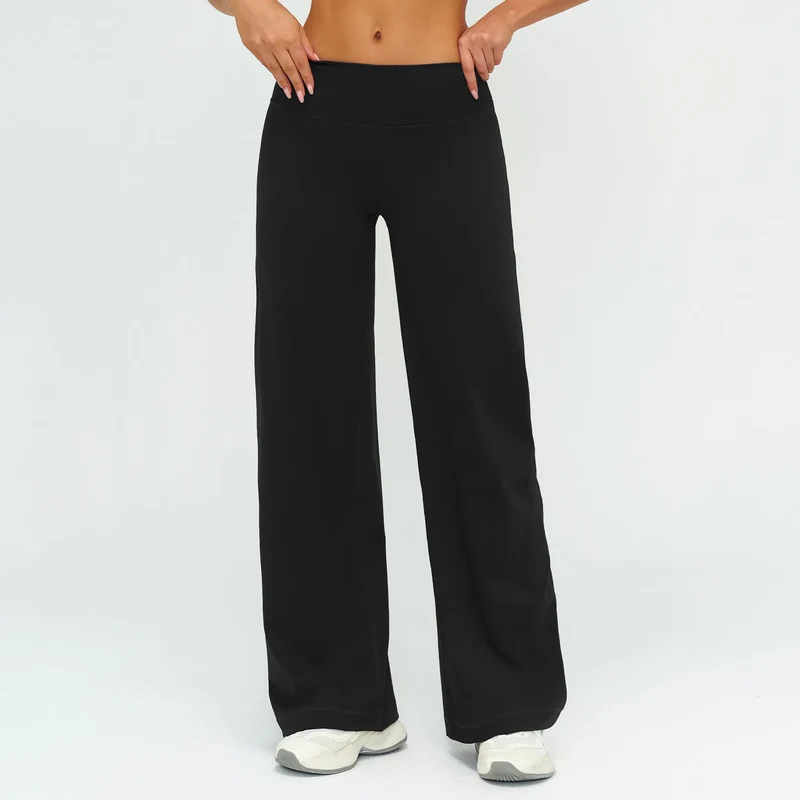 SPARK Brushed Slim-Fit Wide Leg Pants For Women ZC5529