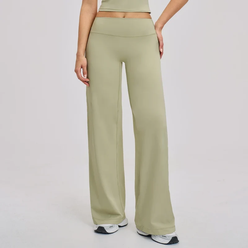 SPARK Brushed Slim-Fit Wide Leg Pants For Women ZC5529
