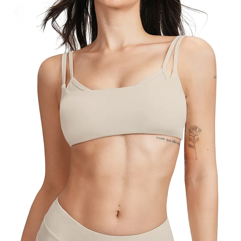 SPARK Double Shoulder Strap Back Irregular Yoga Fitness Bra ZC5079