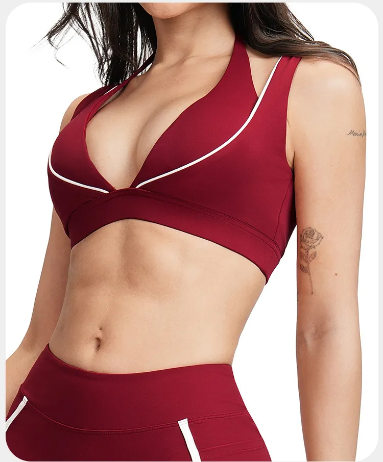 SPARK Color Blocking Stylish layering Yoga Fitness Bra ZC5079