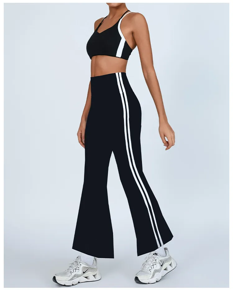 SPARK Color Blocking Criss-cross Back Yoga Two-piece Set PBD70