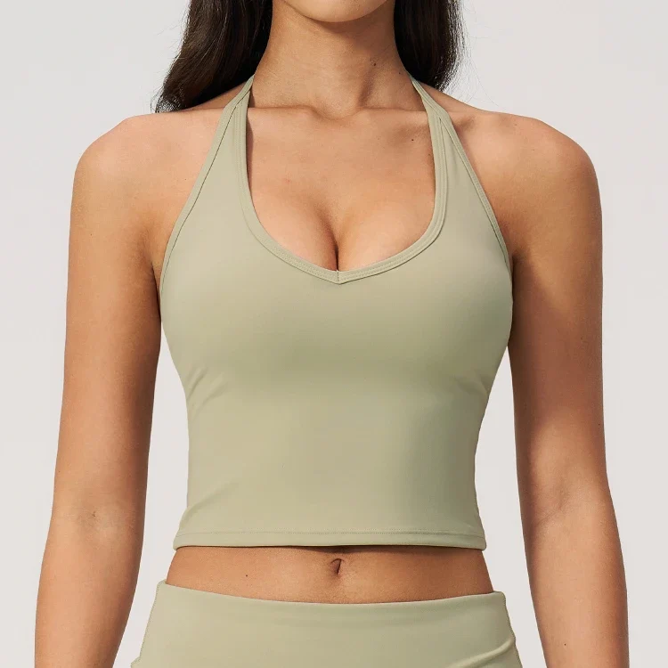 SPARK Women's V Neck Halter Tank Top ZC5529