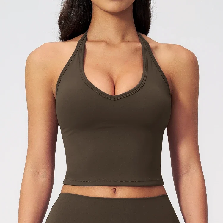 SPARK Women's V Neck Halter Tank Top ZC5529
