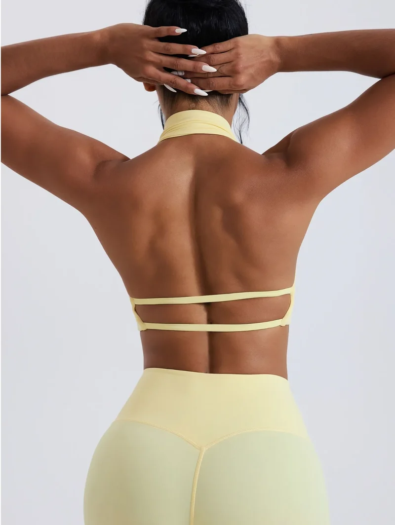 SPARK High Collar Halter Neck Shockproof Yoga Fitness Bra CY3509