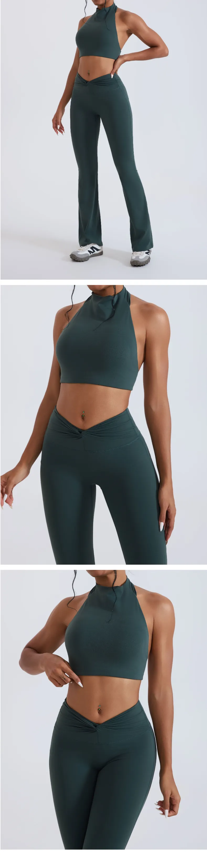 SPARK High Collar Halter Neck Shockproof Yoga Fitness Bra CY3509