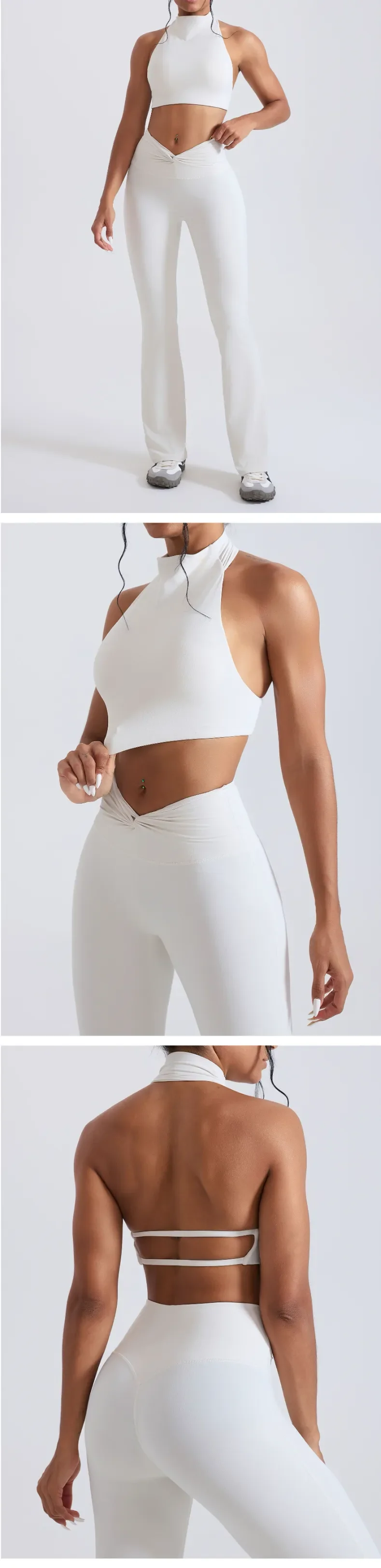 SPARK High Collar Halter Neck Shockproof Yoga Fitness Bra CY3509