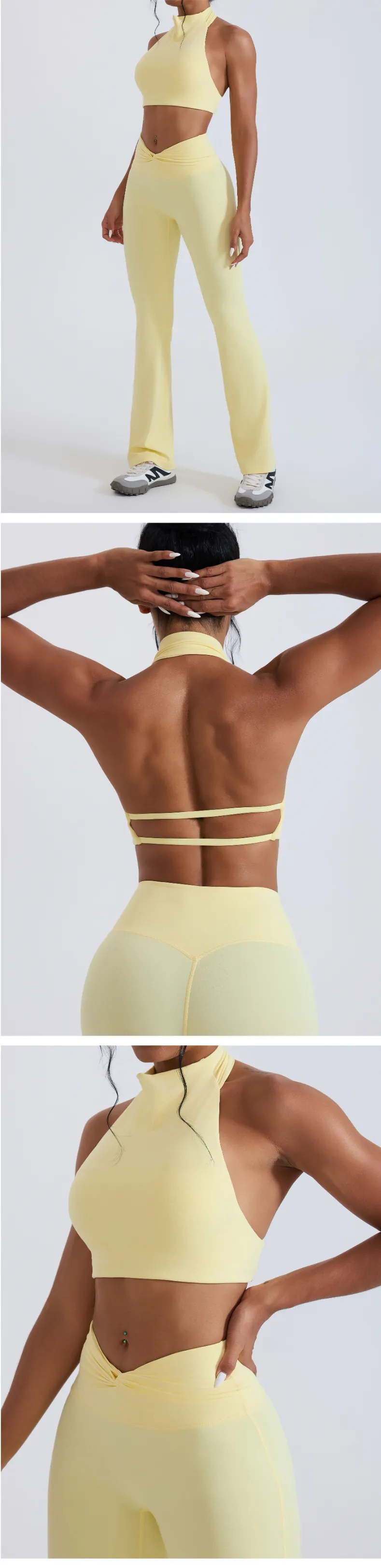 SPARK High Collar Halter Neck Shockproof Yoga Fitness Bra CY3509