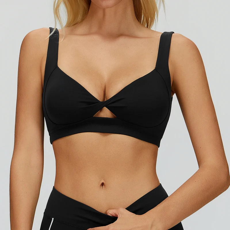 SPARK Women's Twist Hollow Open Back Yoga Fitness Bra ZC2501
