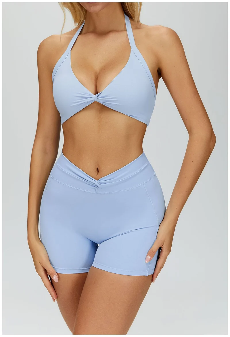 SPARK Women's Twist Halter Neck Yoga Bra ZC4514