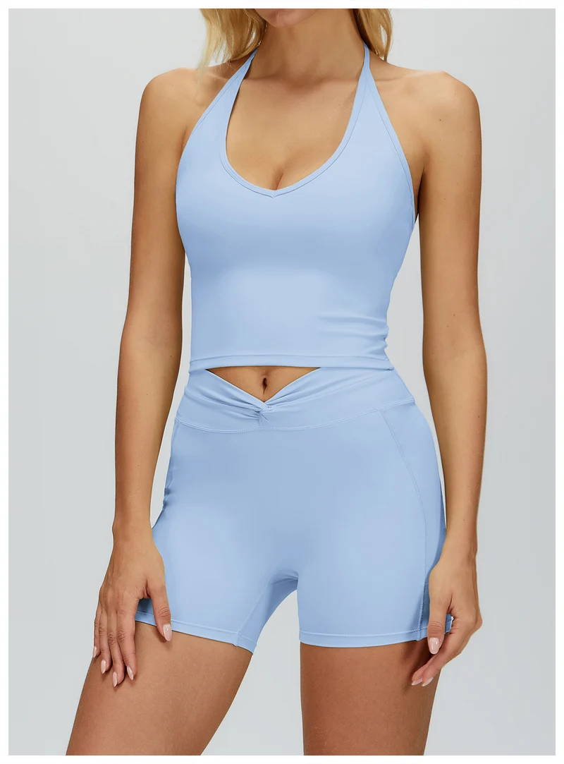 SPARK Women's V Neck Halter Tank Top ZC4514