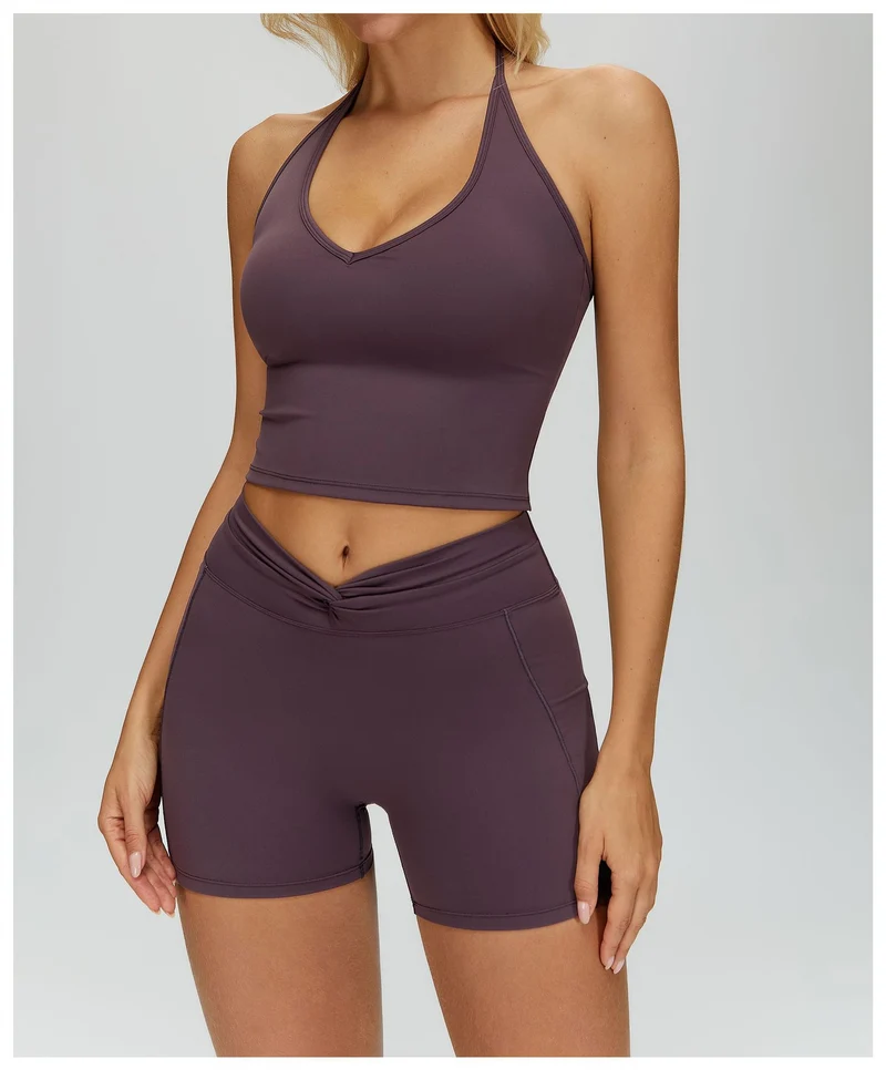 SPARK Women's V Neck Halter Tank Top ZC4514