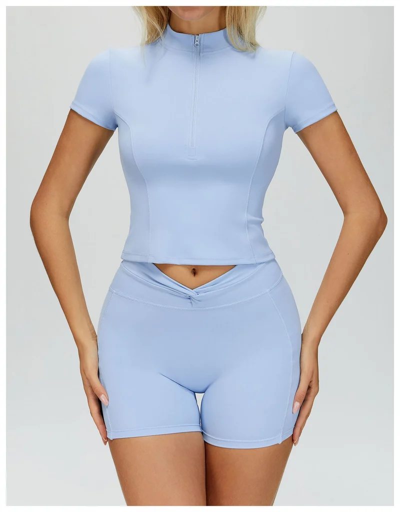 SPARK Half-zip Yoga Fitness Short Sleeved ZC4514