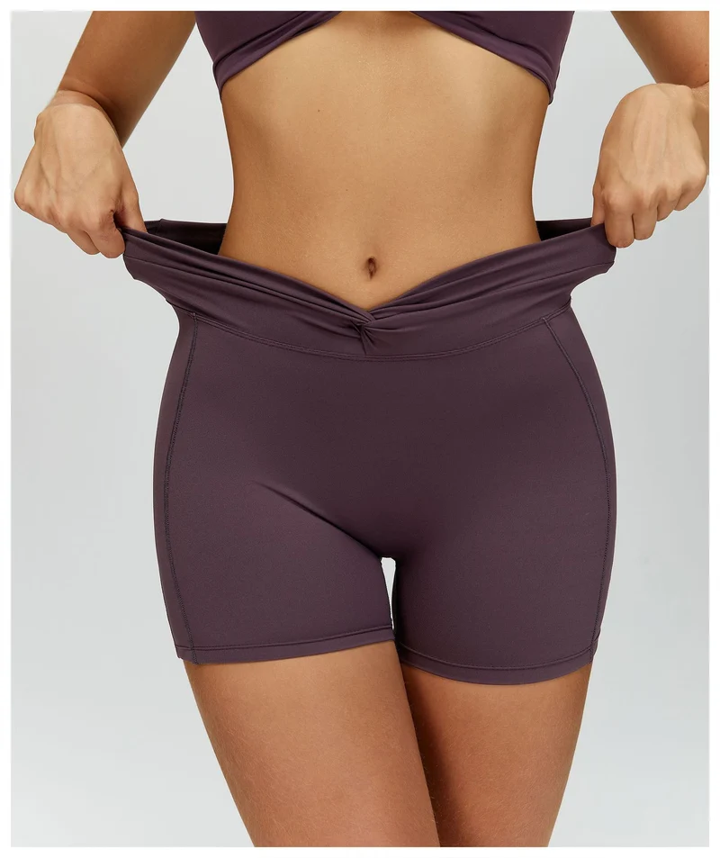 SPARK Twisted High Waist Yoga Shorts ZC4514
