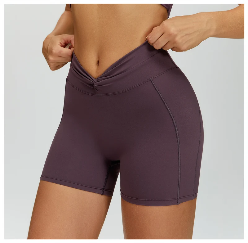 SPARK Twisted High Waist Yoga Shorts ZC4514
