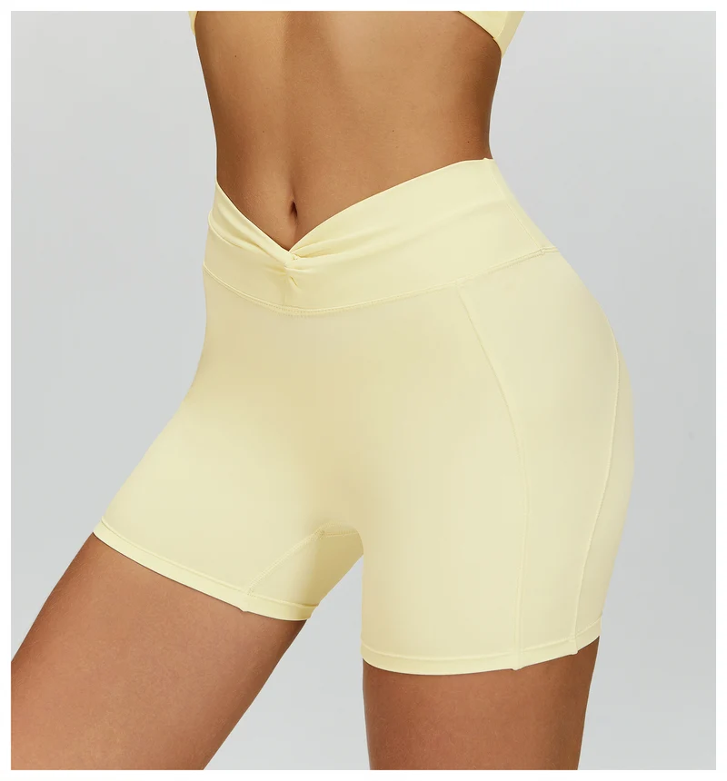 SPARK Twisted High Waist Yoga Shorts ZC4514
