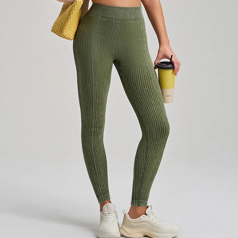SPARK Seamless Sand Washed Yoga Two-piece Set RQ2493