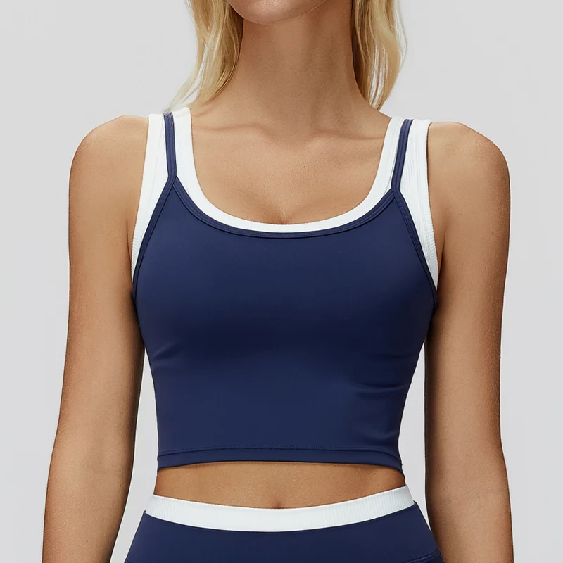 SPARK Two-piece Split Yoga Tank Top For Women ZC3129