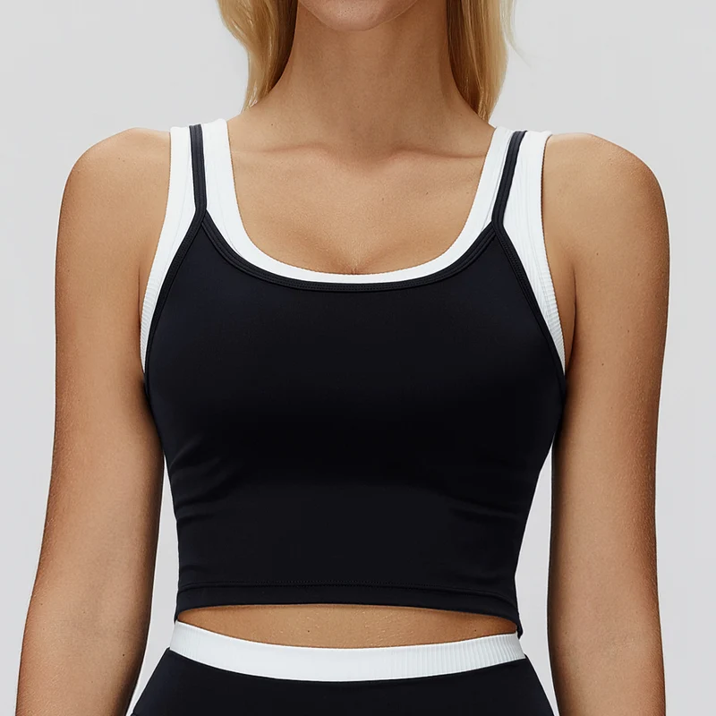 SPARK Two-piece Split Yoga Tank Top For Women ZC3129