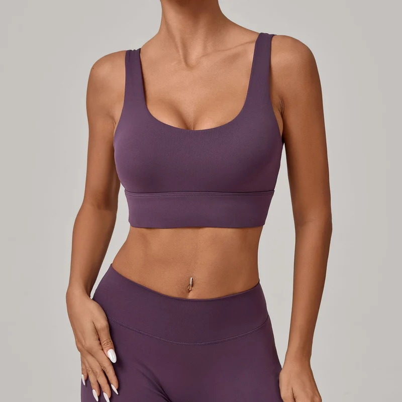 SPARK Women's Wide Hem Tight-fitting Yoga Bra TF25010