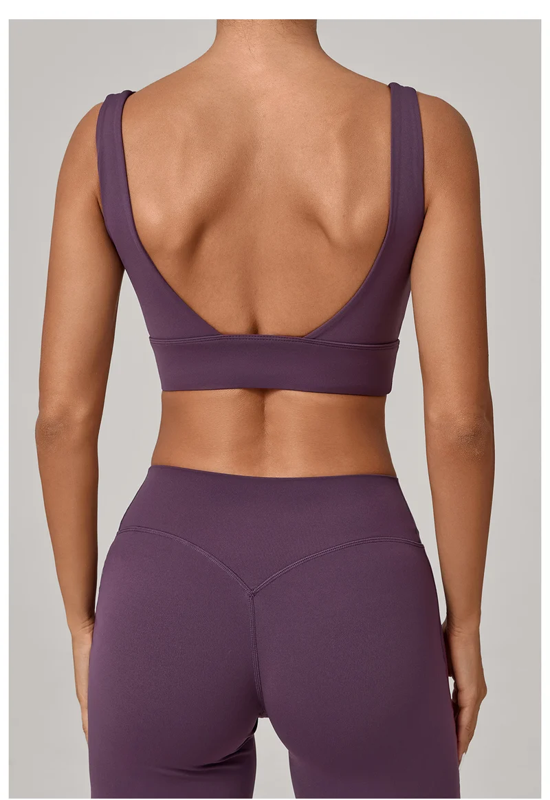 SPARK Women's Wide Hem Tight-fitting Yoga Bra TF25010