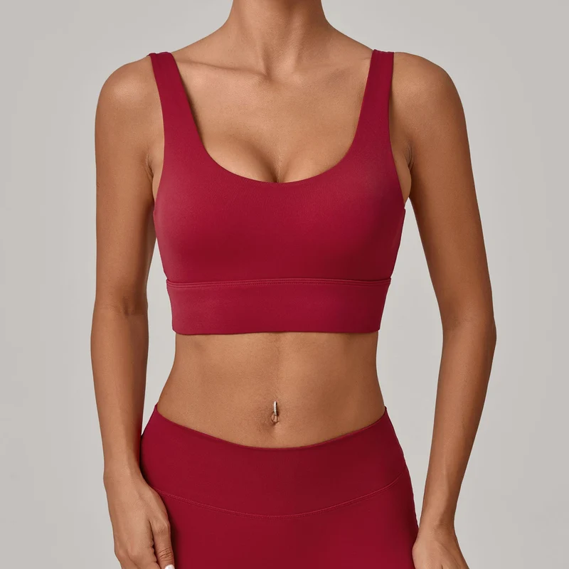 SPARK Women's Wide Hem Tight-fitting Yoga Bra TF25010
