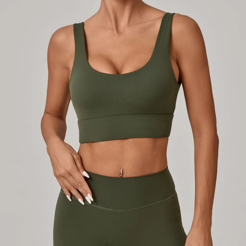 SPARK Women's Wide Hem Tight-fitting Yoga Bra TF25010