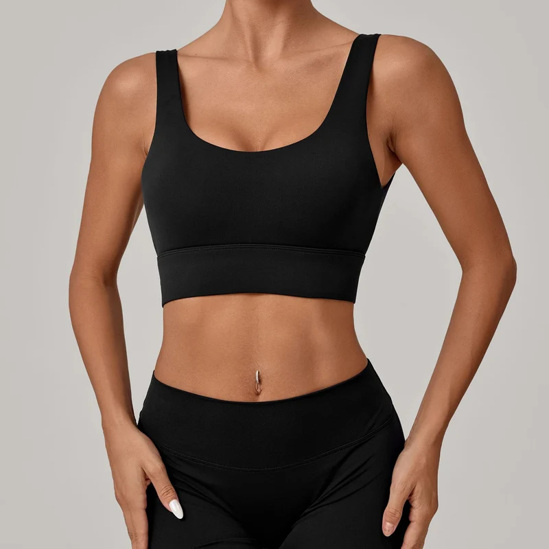 SPARK Women's Wide Hem Tight-fitting Yoga Bra TF25010