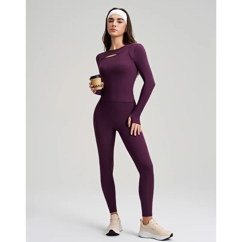 SPARK Women's Front Cut-Out Long Sleeve Top RQ557