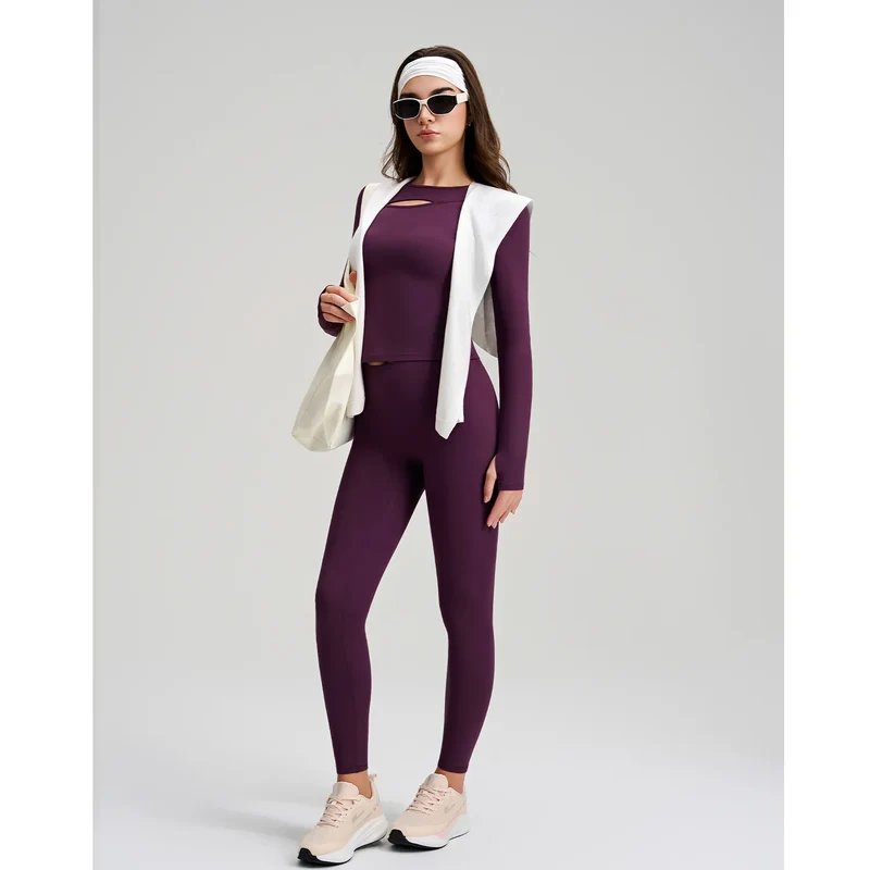 SPARK Women's Front Cut-Out Long Sleeve Top RQ557