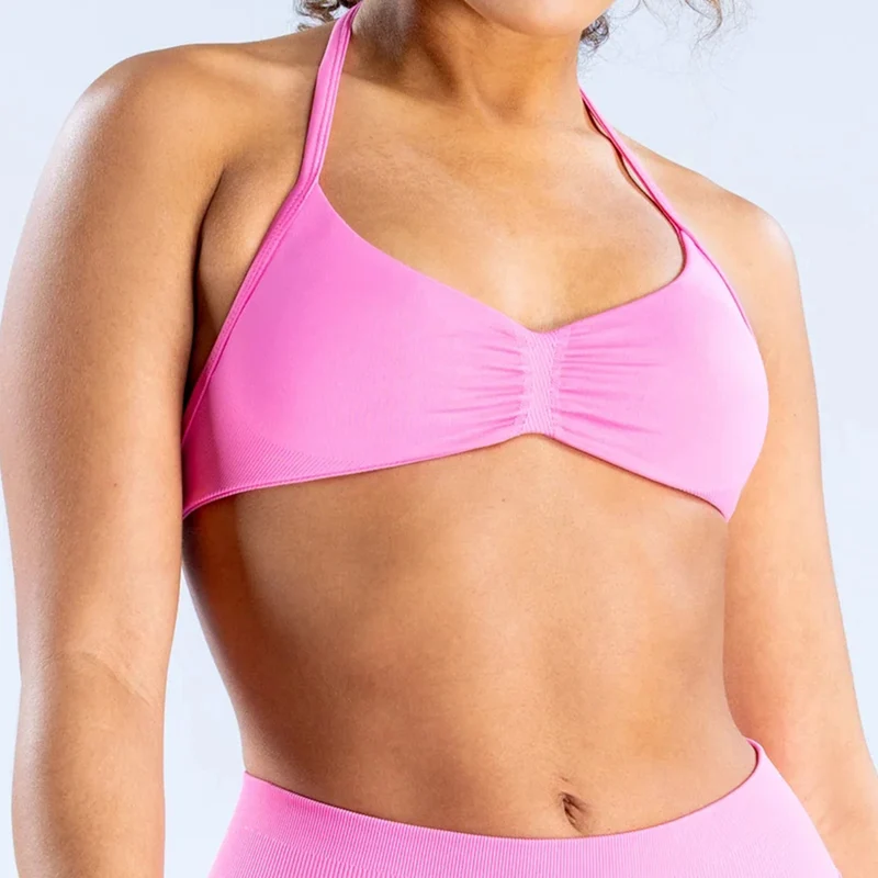 SPARK Seamless High-elastic Halter Neck Fitness Bra for Women RXW3003